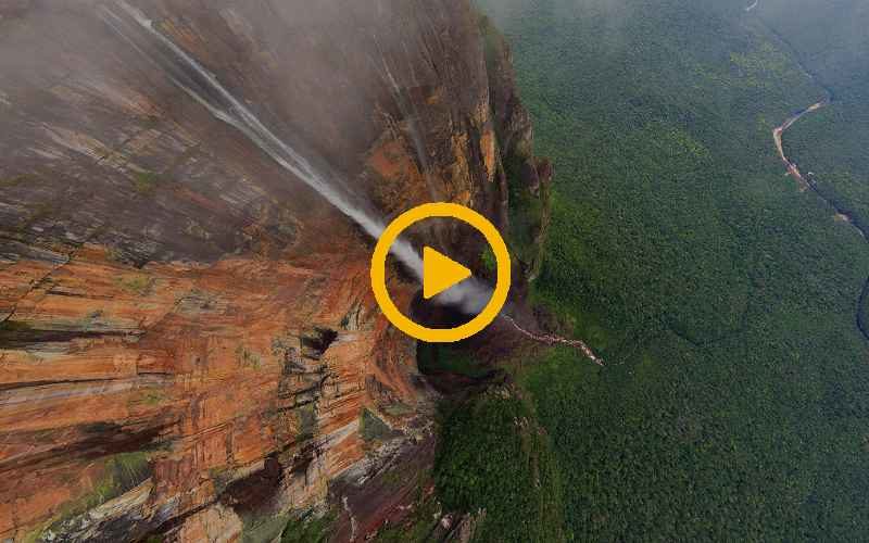 8K-видео Самого высокого водопада в мире